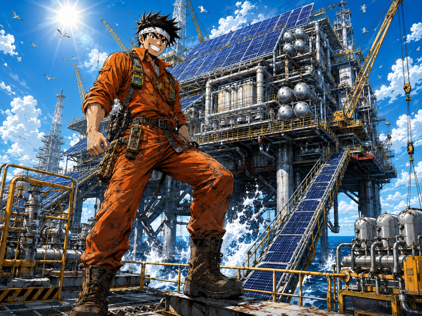 Solarjack standing on the platform
